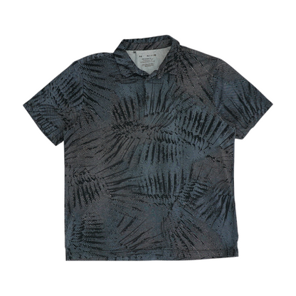 Black Print Short Sleeve Polo