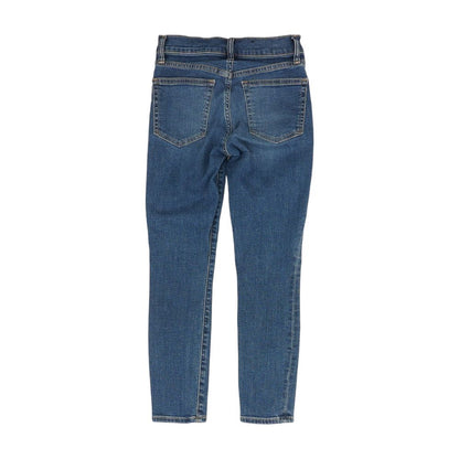 Blue Solid High Rise Skinny Leg Jeans