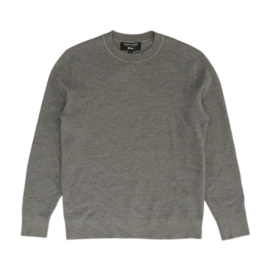 Gray Solid Pullover Sweater