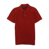Red Solid Short Sleeve Polo