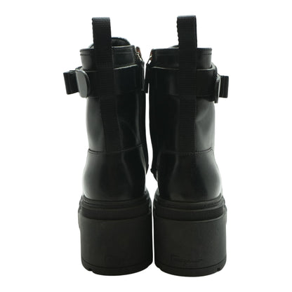 Black Lobermountai Leather Lace-Up Boots