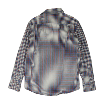 White Check Long Sleeve Button Down