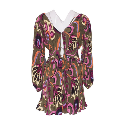 Olive Abstract Mini Dress
