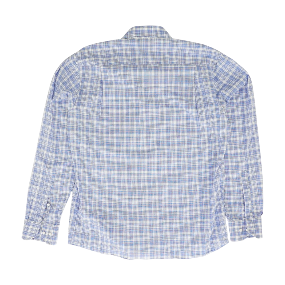 Blue Plaid Long Sleeve Button Down