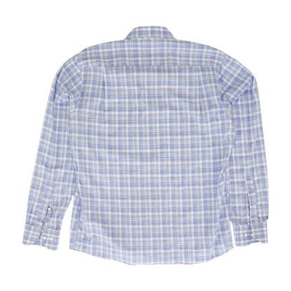 Blue Plaid Long Sleeve Button Down