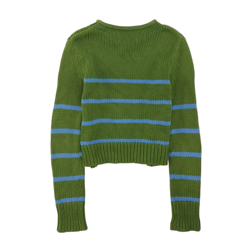 La Ligne Green Striped Pullover Sweater – Image 2
