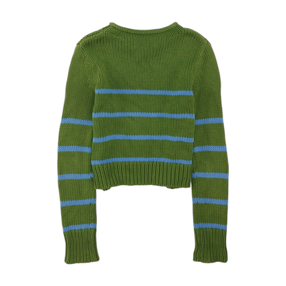 La Ligne Green Striped Pullover Sweater – Image 2