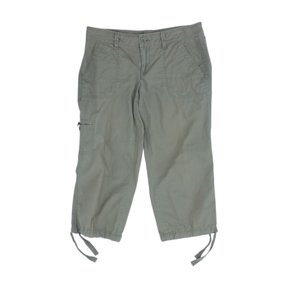 Olive Solid Chino Capris