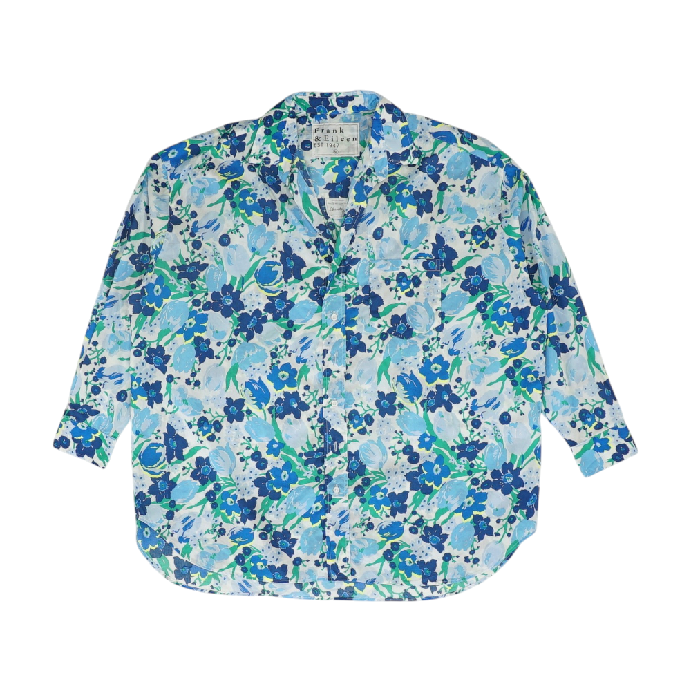 Blue Floral Button Down