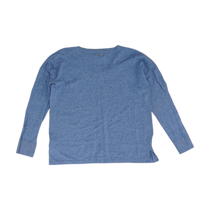 Blue Solid Sweatshirt Pullover