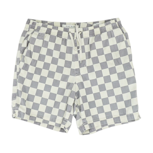 Cream Check Active Shorts