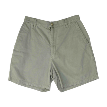 Green Solid Chino / Khaki Shorts