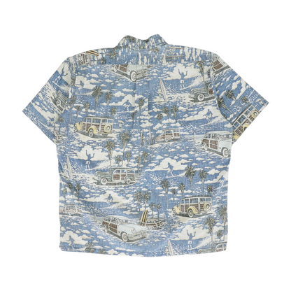 Blue Print Short Sleeve Polo