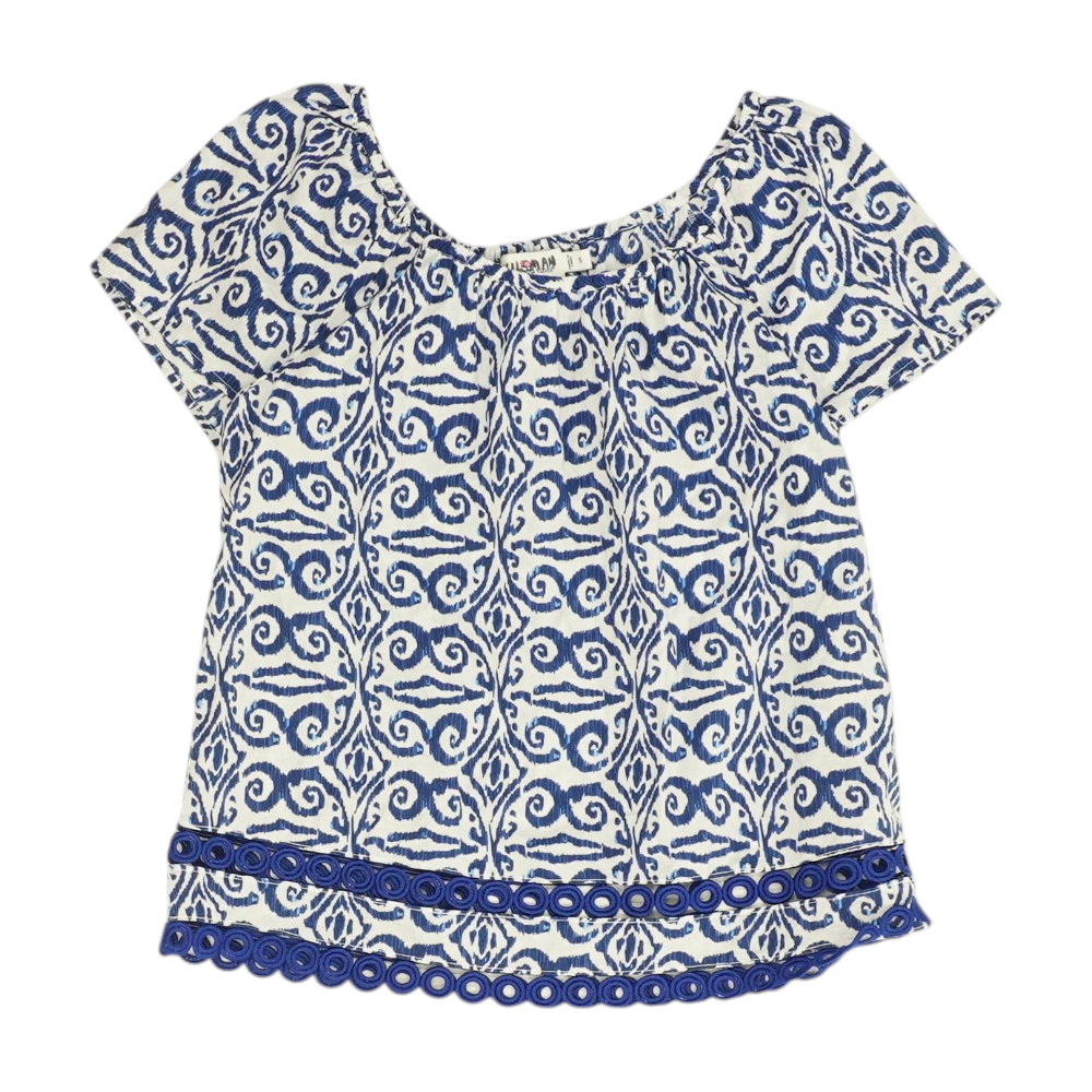 Blue Abstract Blouse