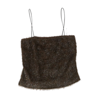 Brown Cropped Blouse