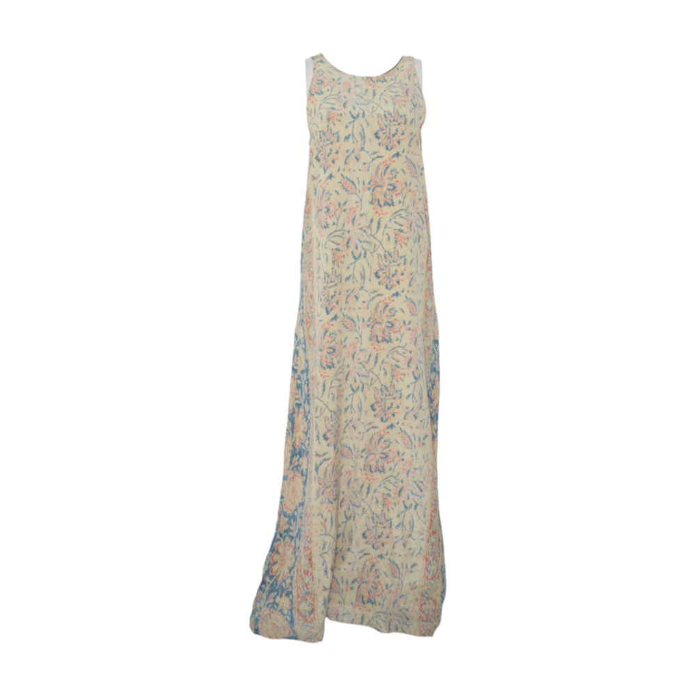 Beige Floral Maxi Dress