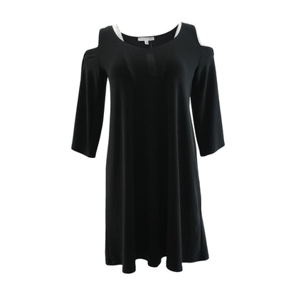 Black Solid Mini Dress