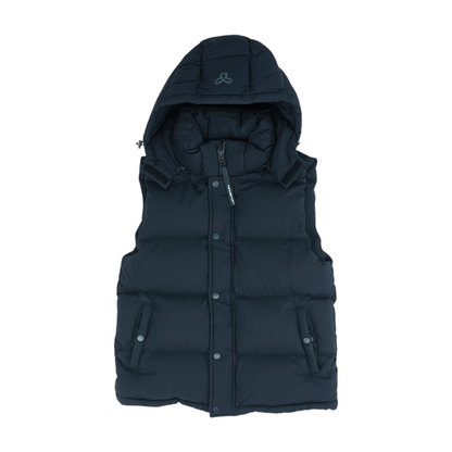 Black Solid Casual Vest