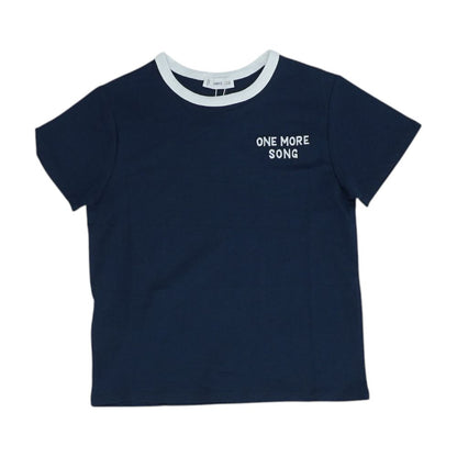 Navy Solid Crewneck T Shirt