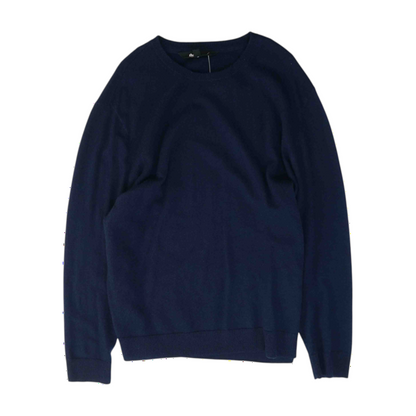 Navy Solid Pullover Sweater