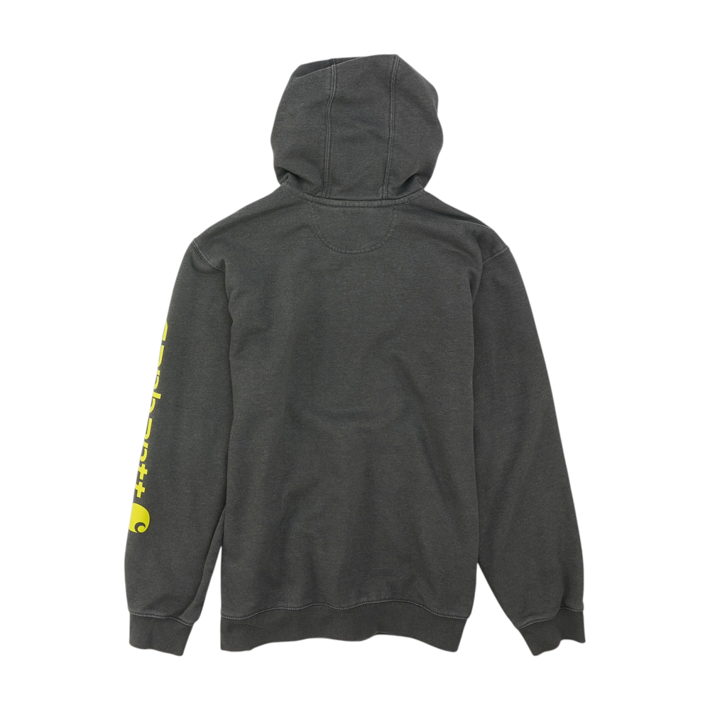 Gray Solid Hoodie Pullover