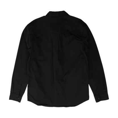 Black Tall Solid Long Sleeve Button Down