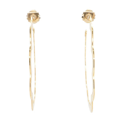 Gold Tone Bolduc Flore Gas Large Hoop Earrings