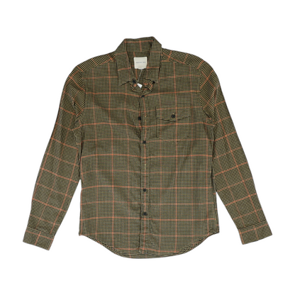 Khaki Check Flannel Button Down