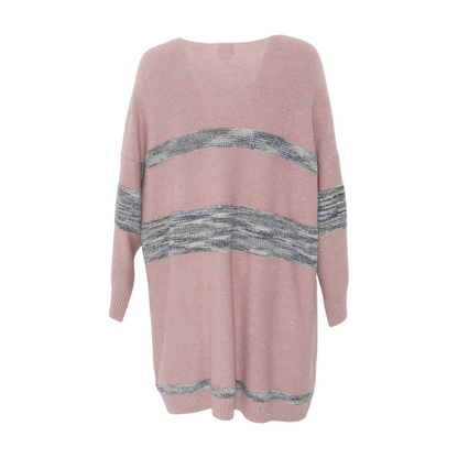 Pink Plus Striped Cardigan Sweater
