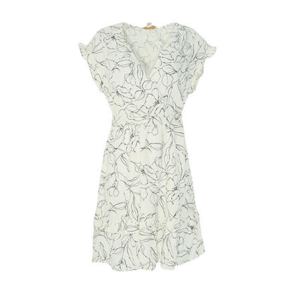 Ivory Floral Midi Dress