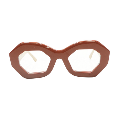 Orange Opera Geometric Prescription Eyewear