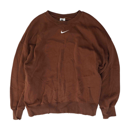 Brown Solid Sweatshirt Pullover