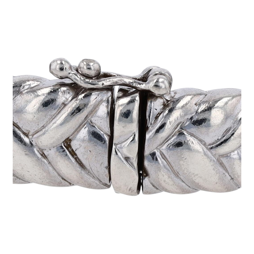 Sterling Silver Diamond Bangle Bracelet