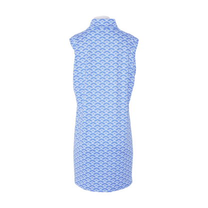 Blue Print Mini Dress