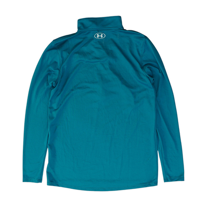 Blue Solid 1/4 Zip Pullover