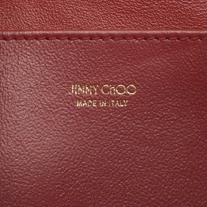 Bar Slim Snakeskin Embossed Leather Clutch