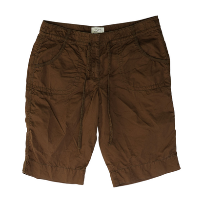 Brown Solid Active Shorts