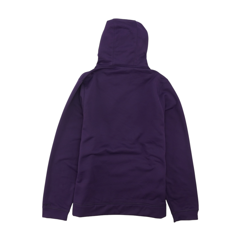 Purple Solid Hoodie Pullover