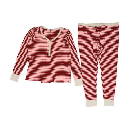 Red Plus Striped Pajama Set