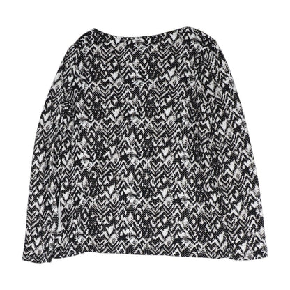 Beige Animal Print Crewneck Knit Top