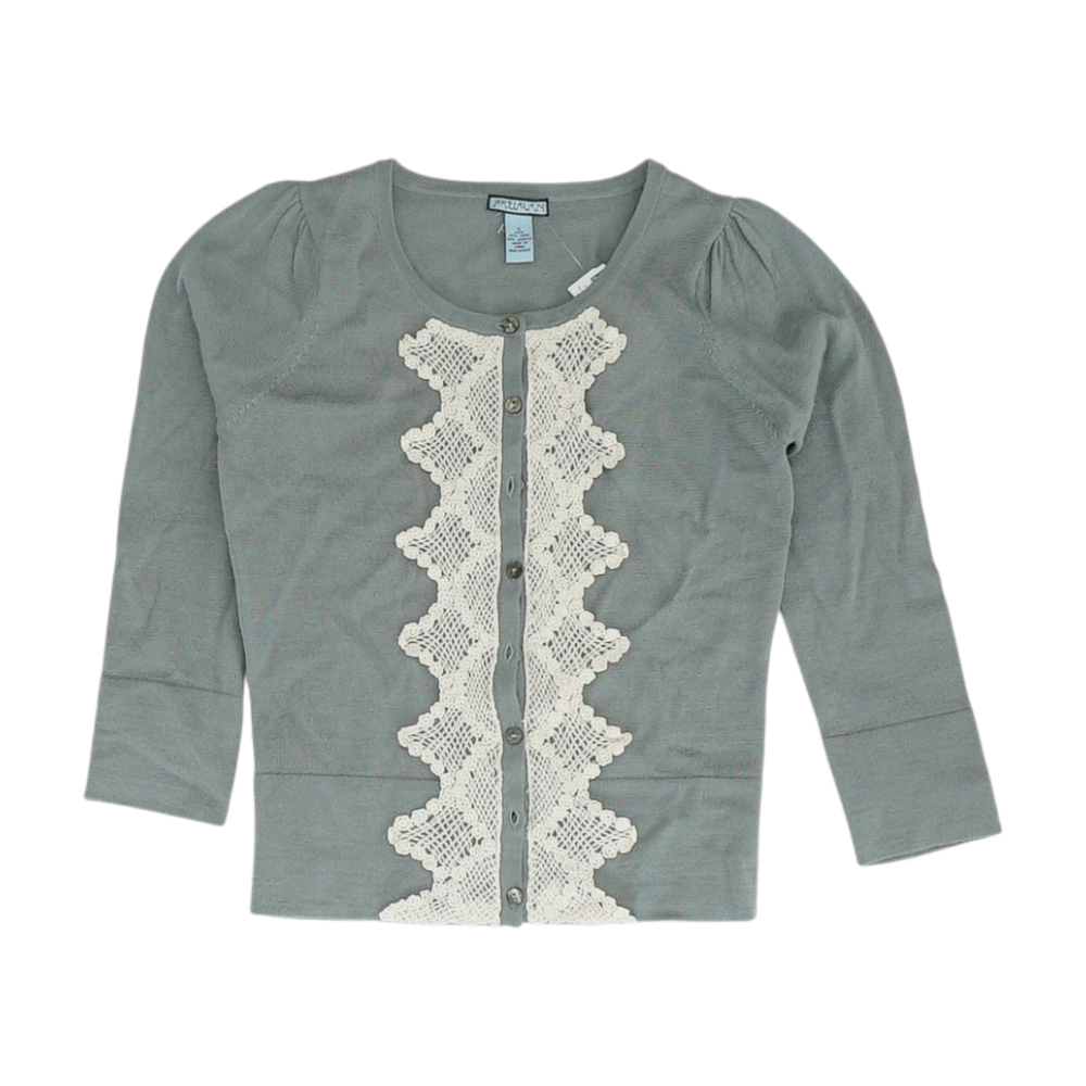 Gray Cardigan Sweater