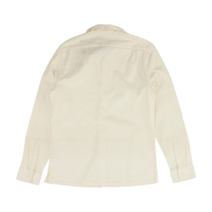 Ivory Solid Long Sleeve Button Down