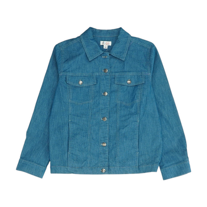 Blue Solid Denim Jacket