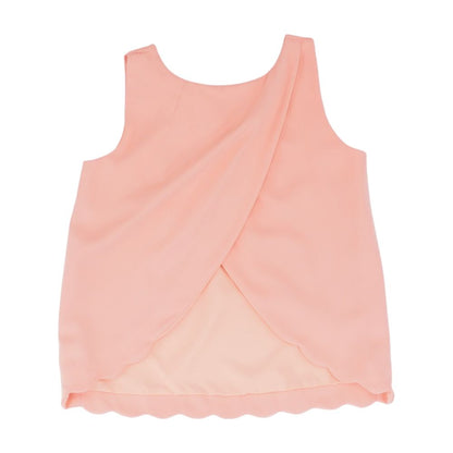 Pink Solid Sleeveless Blouse