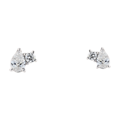 1/2 ctw 10K White Gold Lab Grown Diamond Stud Earrings