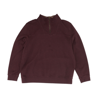 Maroon Solid 1/4 Zip Pullover