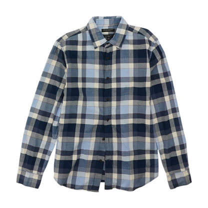 Blue Plaid Flannel Button Down