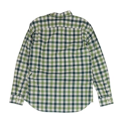 Green Check Long Sleeve Button Down