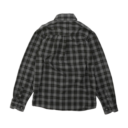 Black Plaid Long Sleeve Button Down