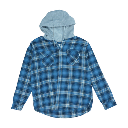 Blue Plaid Flannel Button Down